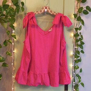 Women's Terra & Sky Bikini 👙 Cover-up Bow Shoulder Pink